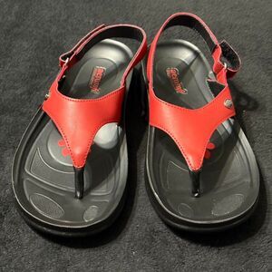 Aerosoft-footwear Women's Red and Burgundy Sandals